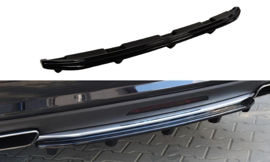 Diffuser passend voor Mercedes CLS W218 AMG-Line Maxton Design glans zwart