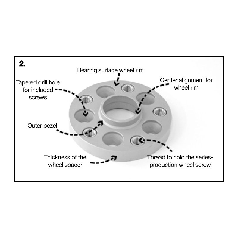 H&R DRA-System Wheelspacers 25mm 5x112 - Hub 66,5mm - Bolt size M15x1,25 -  Mercedes - Black