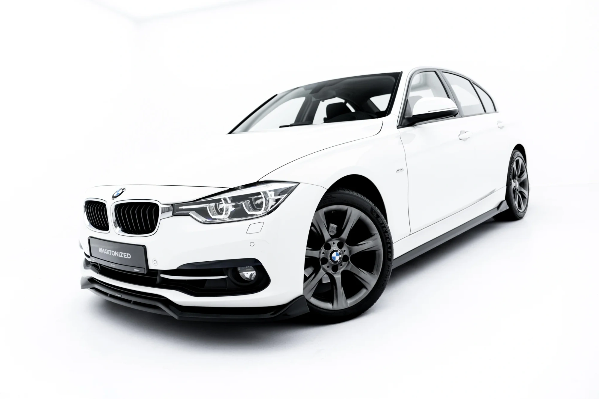 Front Splitter BMW 3 Sportline Sedan / Touring F30 / F31 Maxton Gloss Black