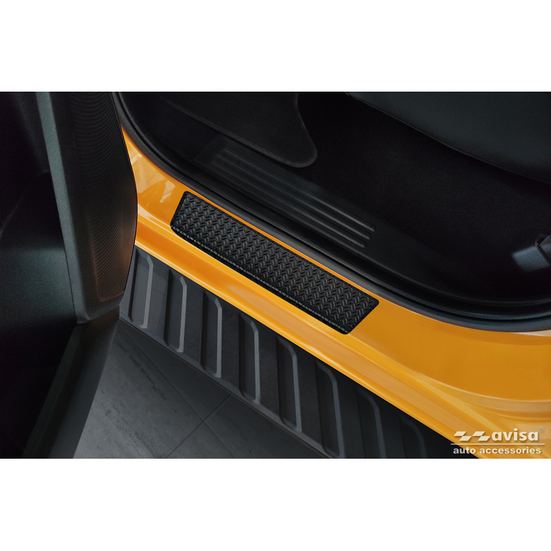 Aluminium door sill protectors 'Riffled Plate'  Ford Ranger VI 2022- & Volkswagen Amarok II 2023- - 4-pieces - Black