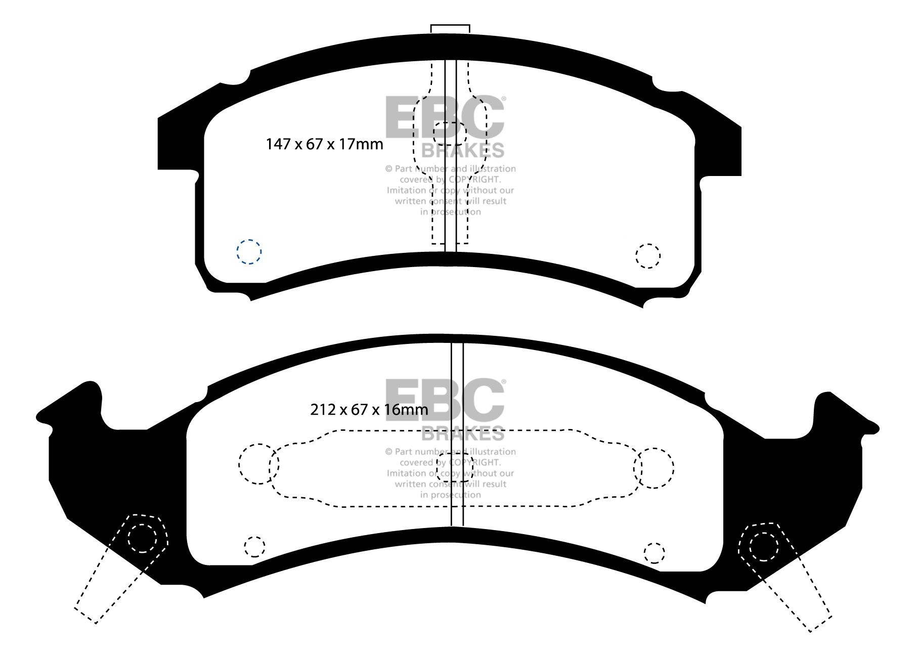 EBC Brakes CHEVROLET Camaro 5.7 1993 Remblokken voorzijde redstu