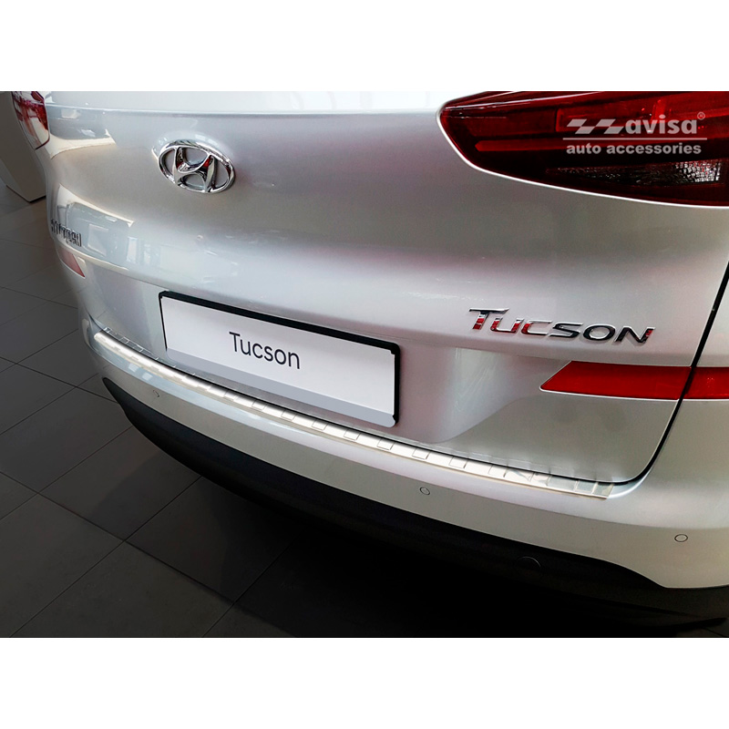 Stainless Steel Rear bumper protector  Hyundai Tucson FL 2018- 'Ribs'