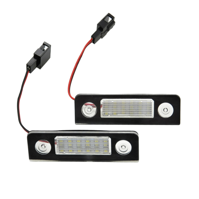 Set LED License Plate Lights  Skoda Octavia & Roomster 2004-2013