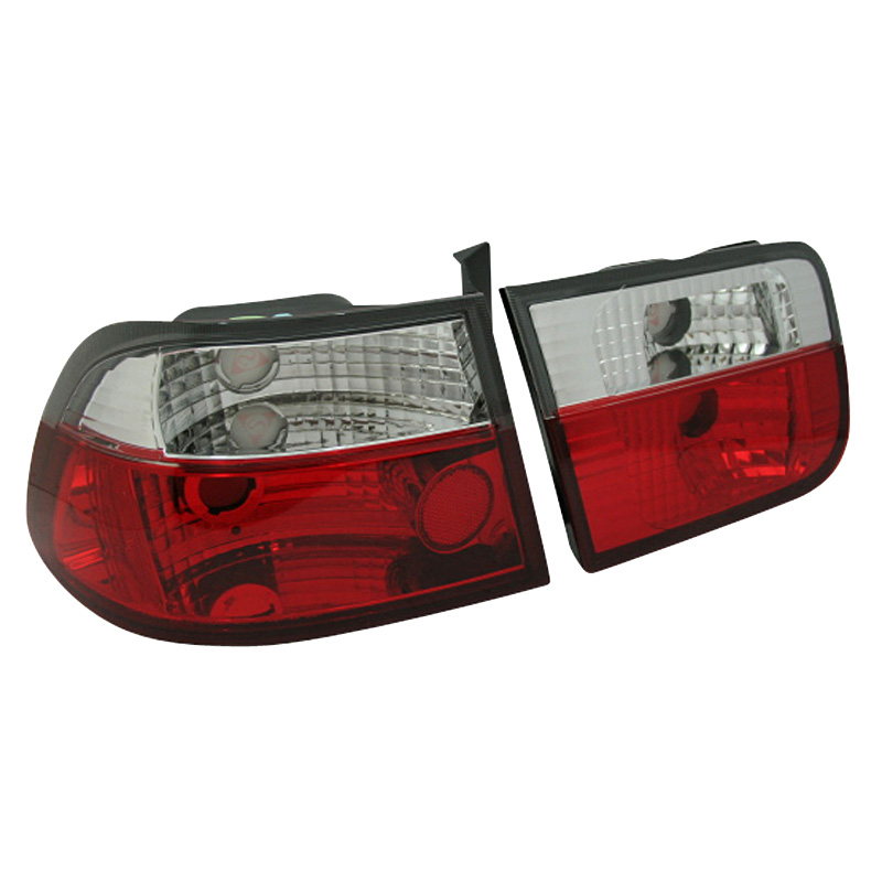 Set Tail Lights  Honda Civic Coupe 1996-2001 - Red/Clear