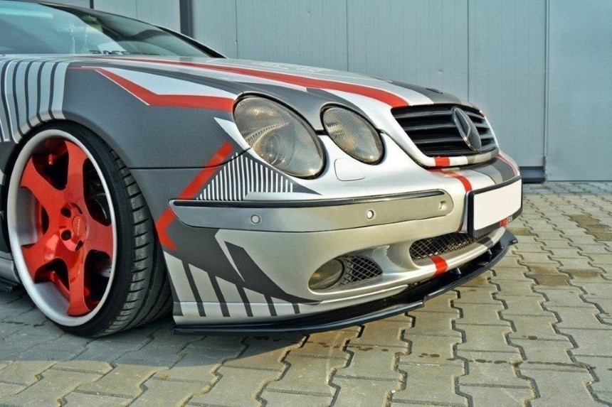 Voorspoiler passend voor Mercedes CL-klasse C215 Maxton Design glans zwart