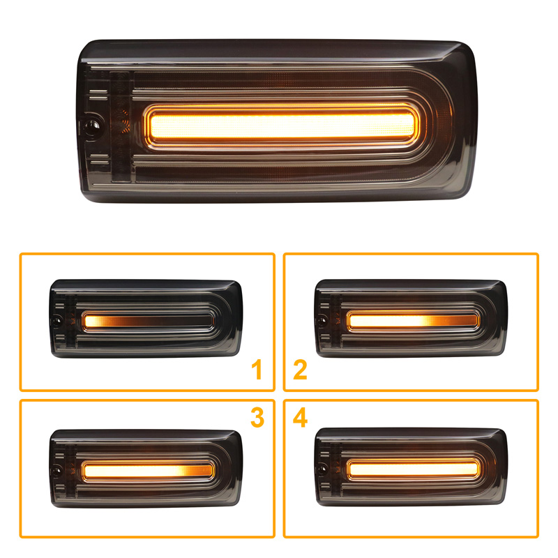 Set LED Tail Lights  Mercedes G-Class W463 G500/G550/G55/G63 AMG 1999-2018 - Smoke - incl. Dynamic Running Light