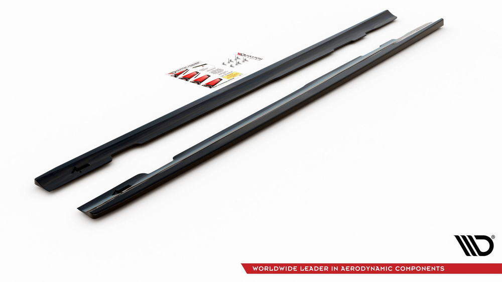 Zijskirts passend voor Mercedes AMG CLS AMG Pakket C257 Maxton Glans Zwart