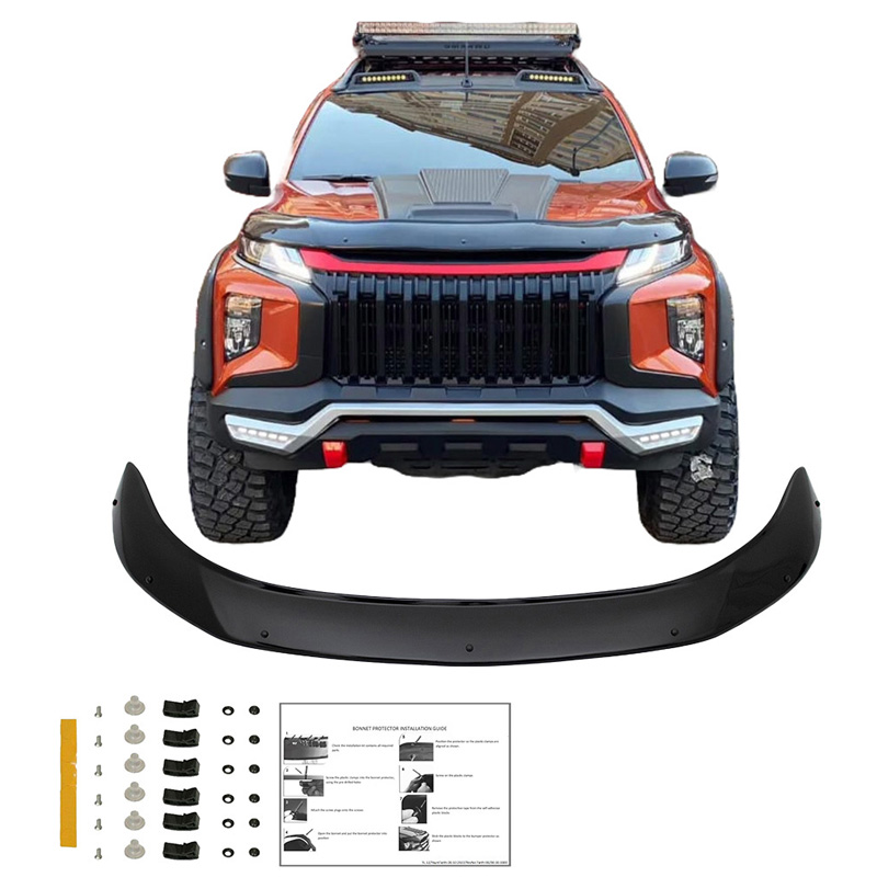 Bonnet Protector  Mitsubishi L200 Triton 6 2019- - Gloss black