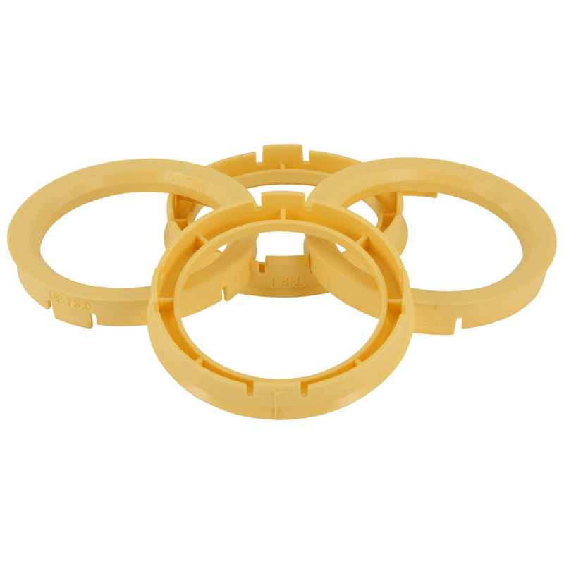 Set TPI Hub Centric Rings - 73.0->54.1mm - Yellow