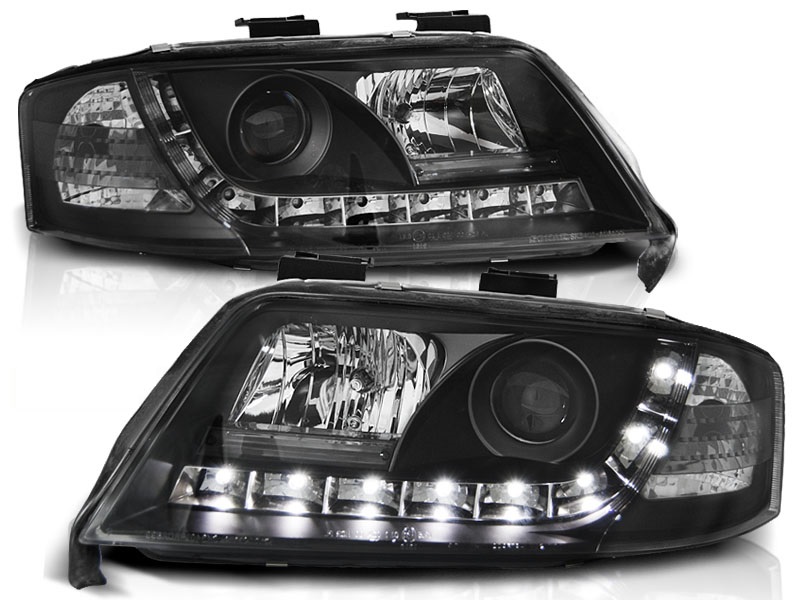 Headlights Audi A6 98-02 Devil Eyes Dayline Black