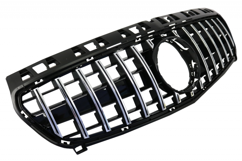 Grill passend voor Mercedes A-Klasse W176 12-15 GT-R Panamericana Chroom Glans