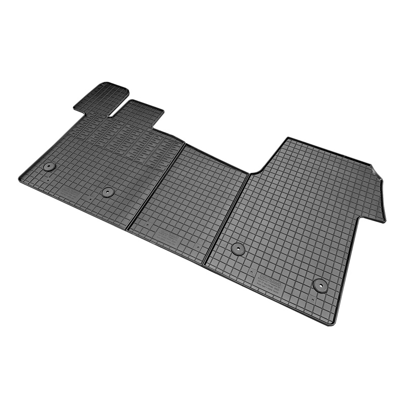 Rubber car mats set  Volkswagen T7 Multivan 2021- (only front) (3-pieces + fixing system)