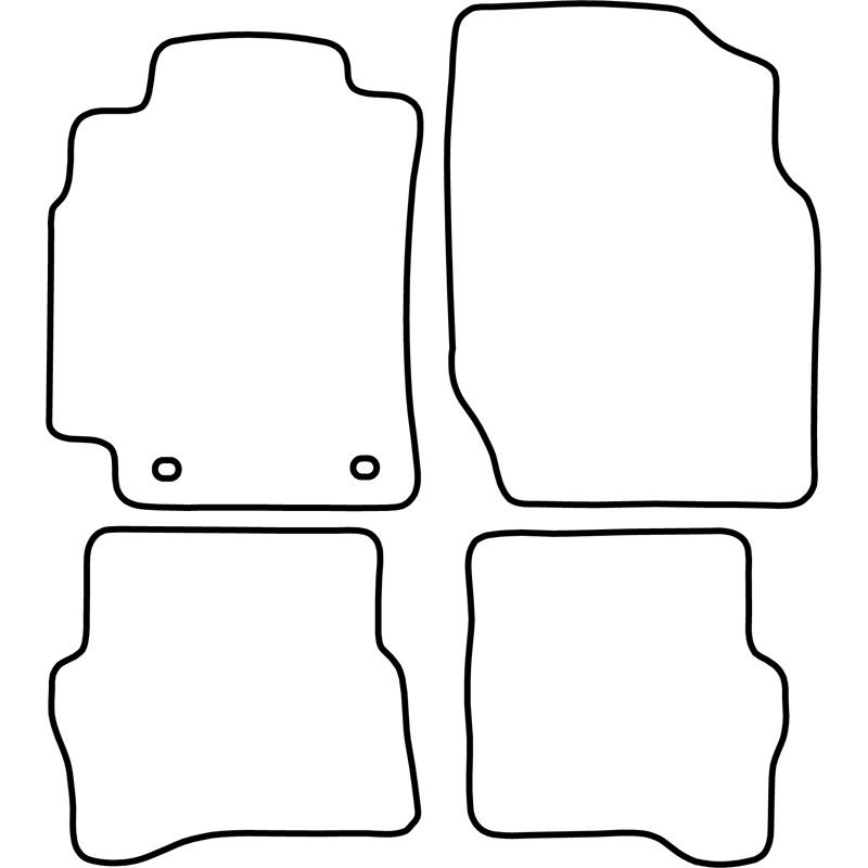 Set velour car mats  Nissan Almera 5 doors 2000-2007