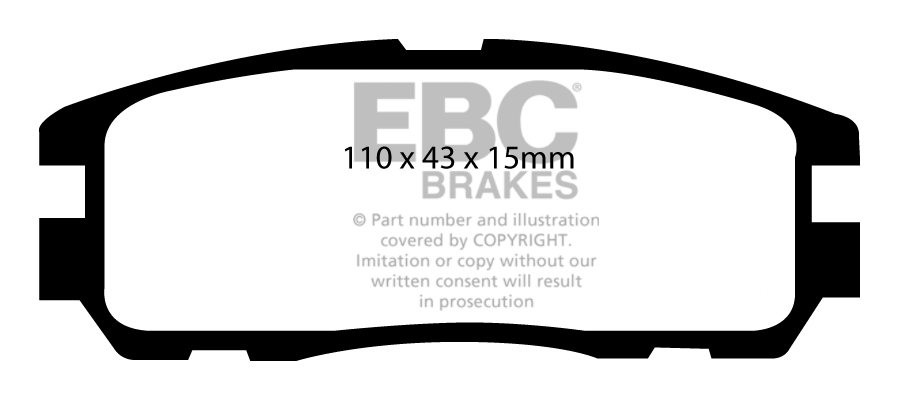 EBC Brakes ISUZU V Cross 3.2 97-2001 Remblokken achterzijde