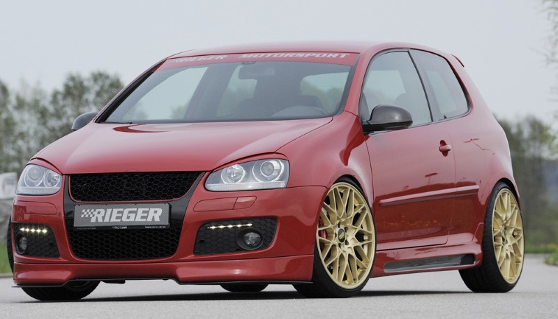 Sideskirts VW Golf V GTI Rieger with uitsnede