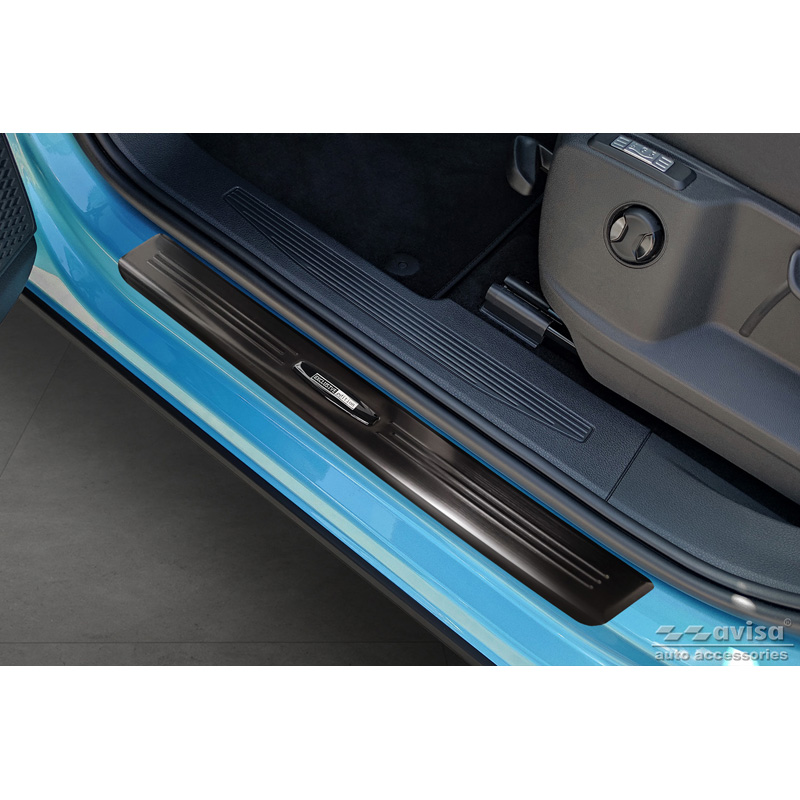 Black Inox door sill protectors  Ford Tourneo Connect III 2022- 'Exclusive Edition' - 2-pieces