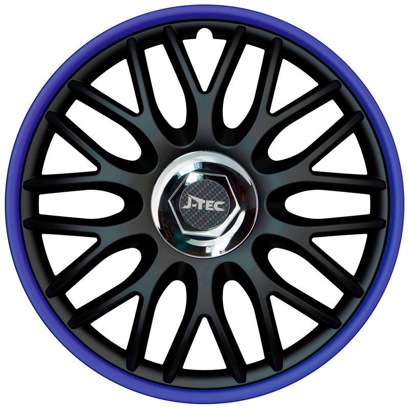 Set J-Tec wheel covers Orden R 16-inch black/blue + chrome ring