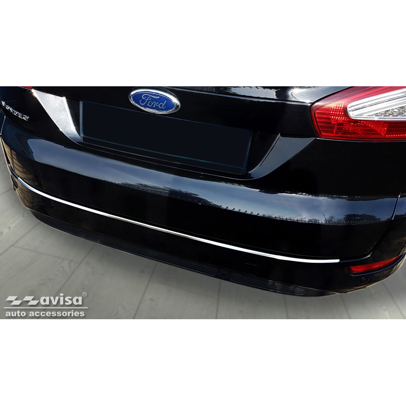 Stainless Steel Rear bumper protector  Ford Mondeo Wagon FL 2010-2014 'Ribs'