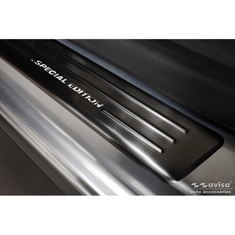 Black Stainless Steel Door sill protectors  Citroën C4 III 2020- & C4 X 2022- 'Special Edition' - 4-pieces