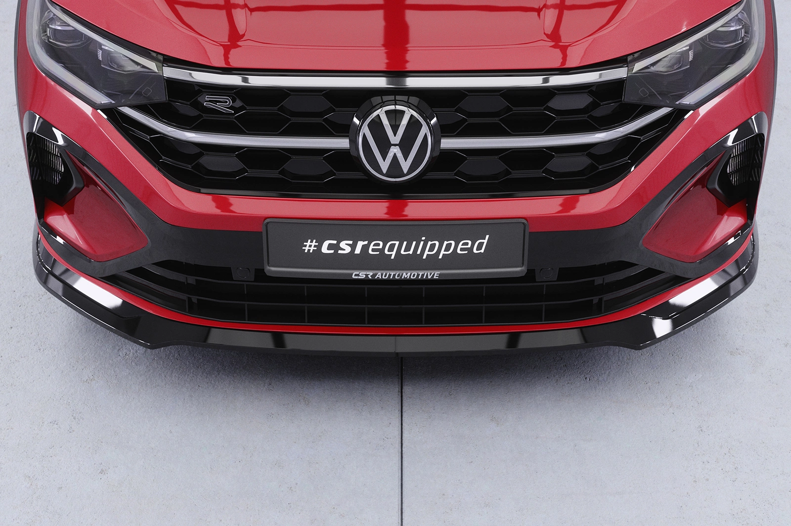 Voorspoiler passend voor VW Taigo (Typ CS) glans zwart