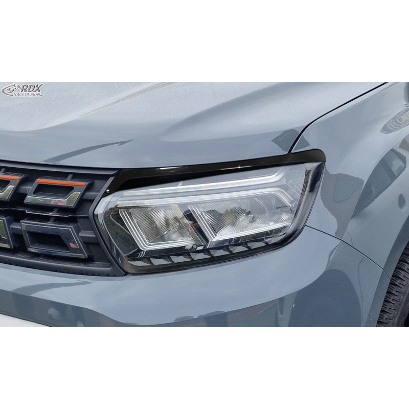 RDX Head light spoilers  Dacia Duster II 2018-2024 (ABS Gloss Black)