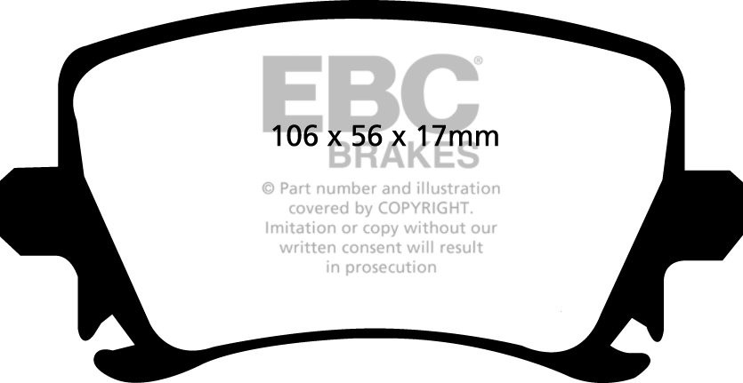 EBC Brakes VW Touran 1.4 Turbo 2006-.. Remblokken achterzijde