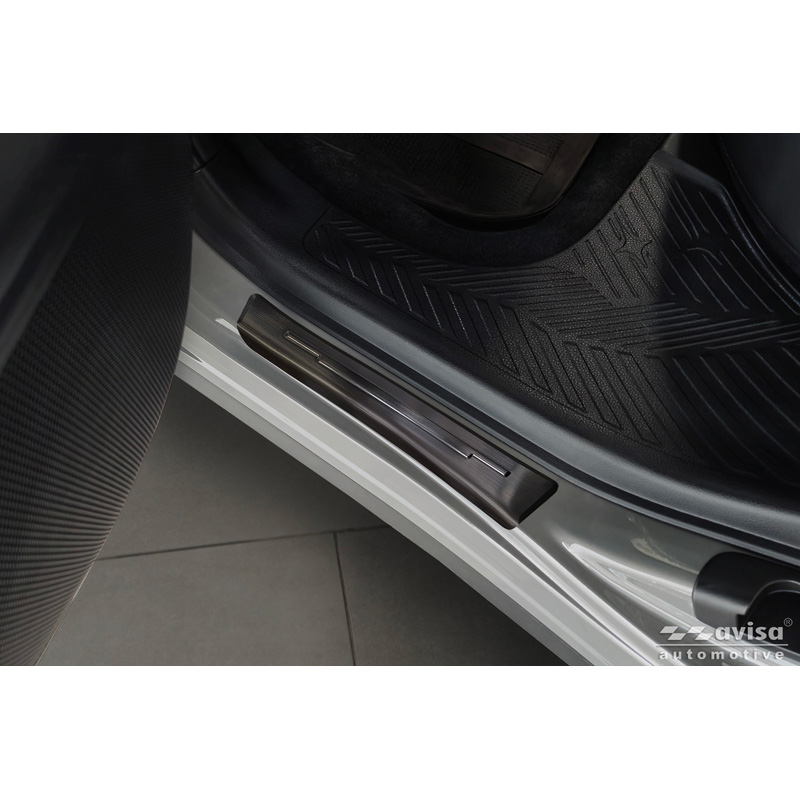 Avisa Black Inox door sill protectors  Subaru Forester (SL) 2024- - 4-pieces