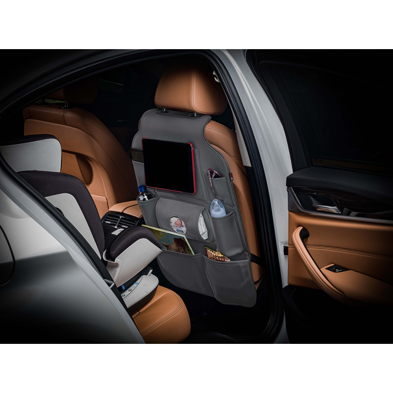 Universal Car Seat Organizer - Grey PVC leather