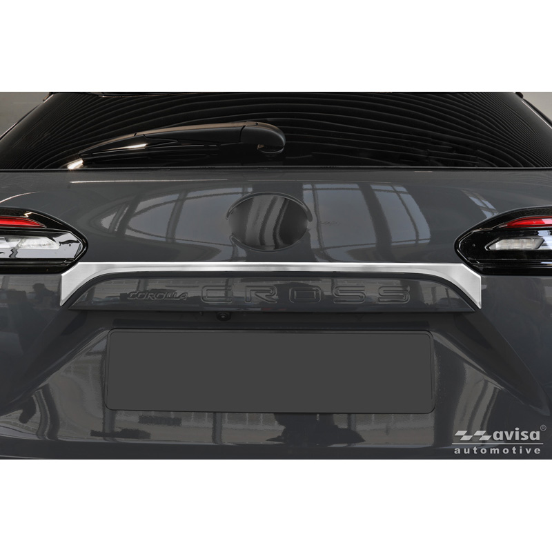 Avisa Brushed Stainless Steel Trunk Tailgate Trim Cover  Toyota Corolla Cross 2020-2025 & Facelift 2025-