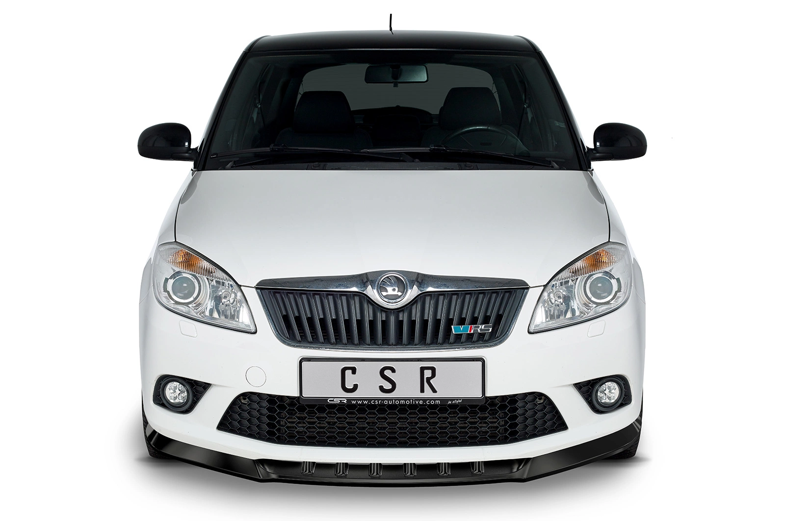 Voorspoiler passend voor Skoda Fabia 2 RS (Typ 5J) 2010–2014 – CSR Automotive – Glans Zwart