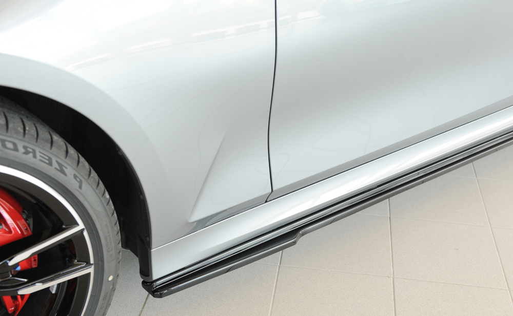 Zijskirts passend voor BMW 3 Serie M Pakket G20 G21 Rieger Glans Zwart