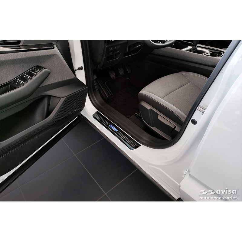 Black Inox door sill protectors  Renault Austral (RHN) 2022- 'Hybrid' - 2-pieces