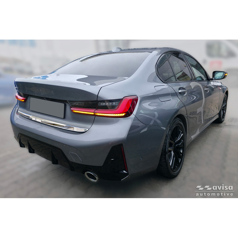 Avisa Chrome Stainless Steel Trunk Tailgate Trim Cover  BMW 3-Series (G20) M-Sport Facelift 2018-2022, Facelift 2022-2024 & Facelift 2024-