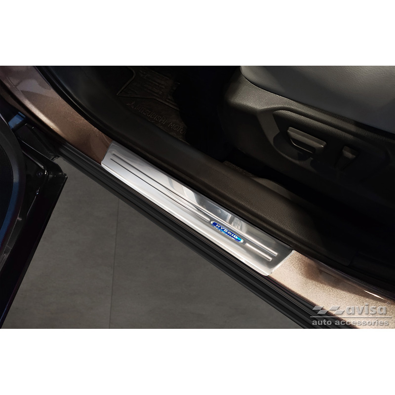 Inox door sill protectors  Mitsubishi Eclipse Cross PHEV 2021- 'Hybrid' - 4-pieces