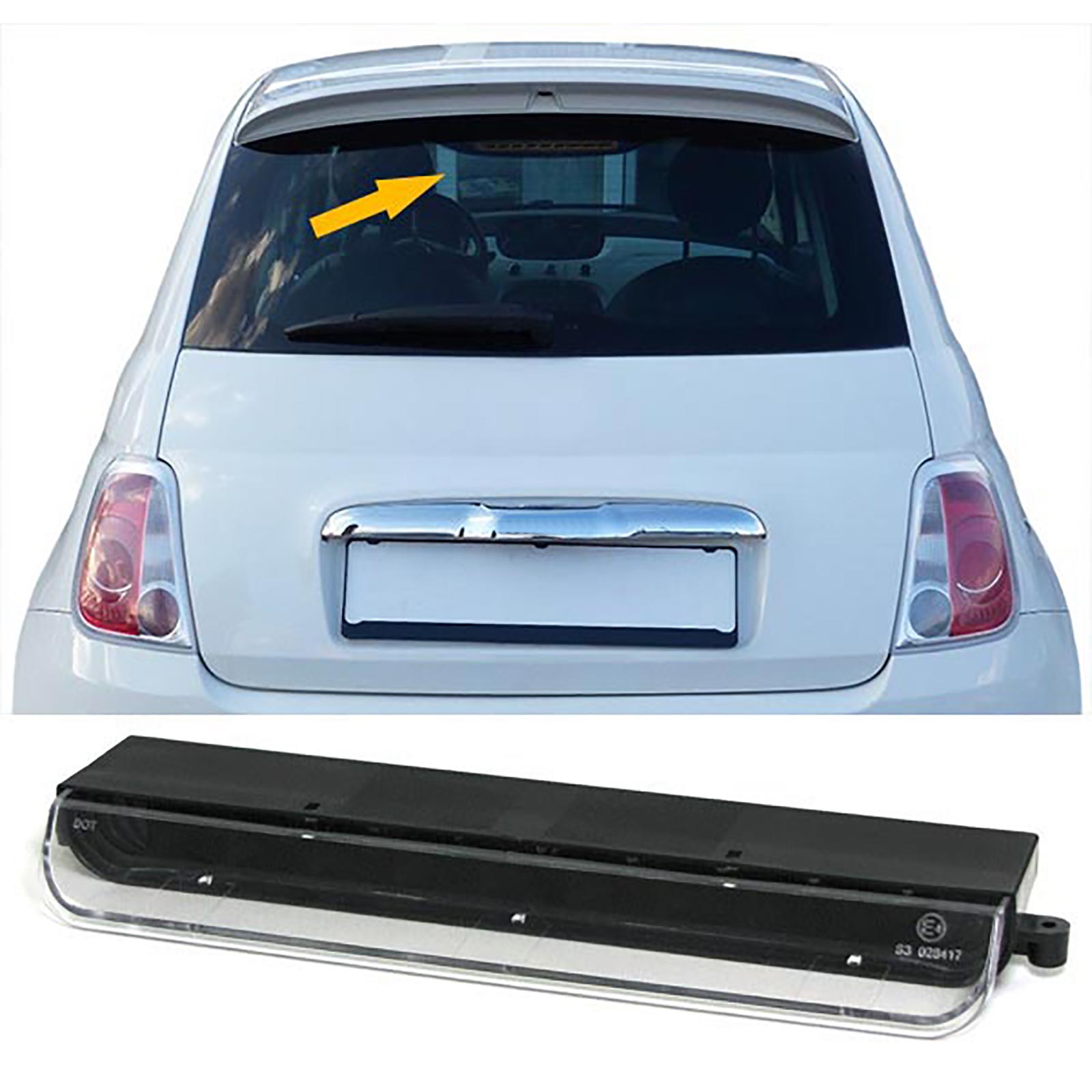 3e brakelight Fiat 500 07-24 LED Smoke 2007-2024
