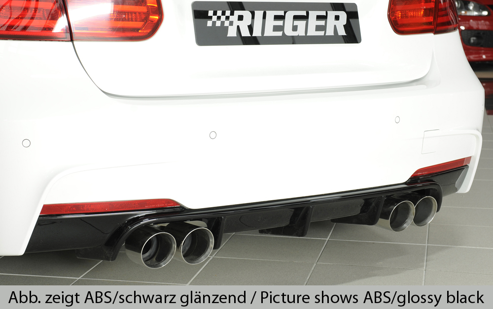 Achter Diffuser passend voor BMW 3 serie F30/F31 2012-... Carbon Look Rieger
