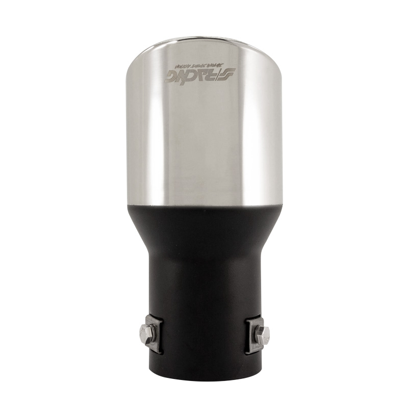Simoni Racing Exhaust Tip Round/Slanting Inox - Ø90xL175mm - Installation ->57mm