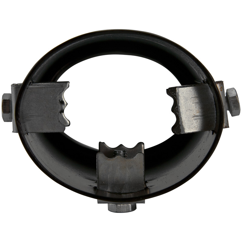 Exhaust finisher Steel/Black - oval 80x60mm - length 105mm - ->55mm connection