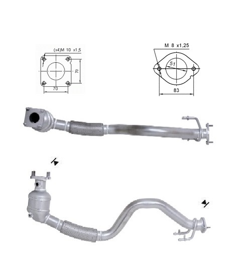 VW GOLF PLUS 1.4i 16V 1390 cc 55 Kw / 75 cv BCA Magnaflow CAT Bo