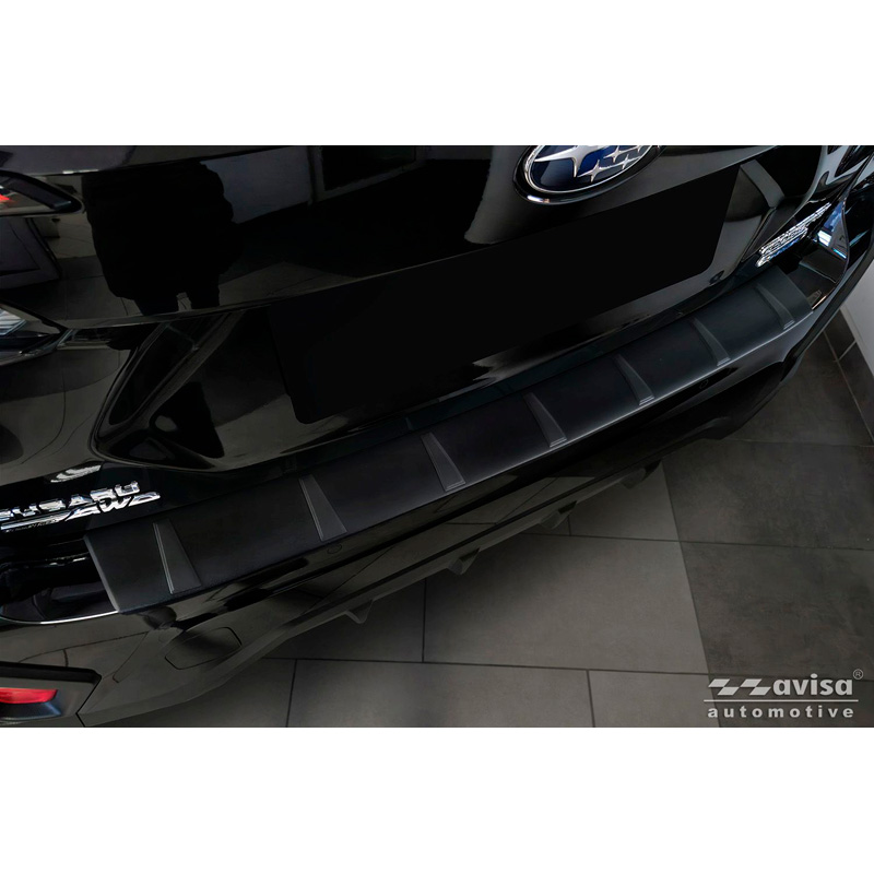 Avisa Matt Black Stainless Steel Rear bumper protector  Subaru Crosstrek III 2023- 'Ribs'