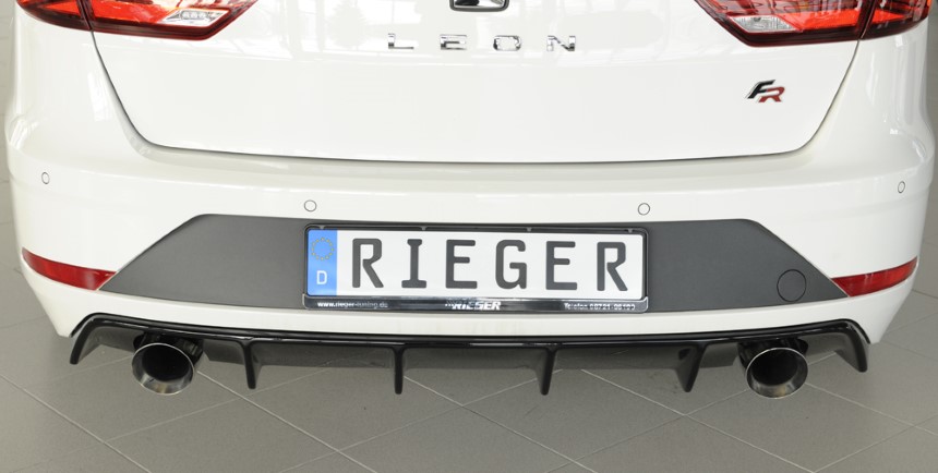 Diffuser passend voor Seat Leon FR ST (5F) Rieger Glans Zwart