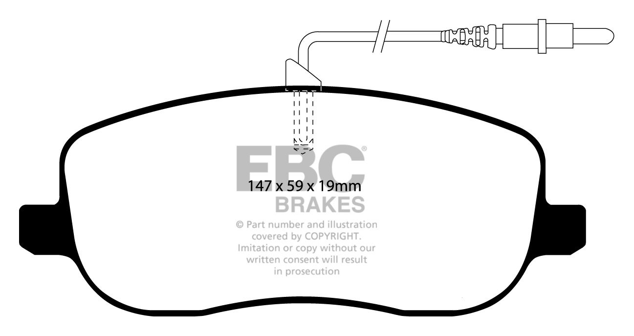 EBC Brakes PEUGEOT 807 2.2 2003-2005 Remblokken voorzijde