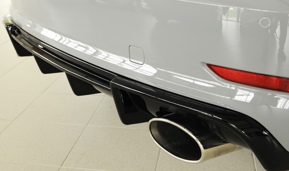 Diffuser passend voor Audi A3 8V sedan/cabrio 12-16 S-line Rieger Zwart Glans