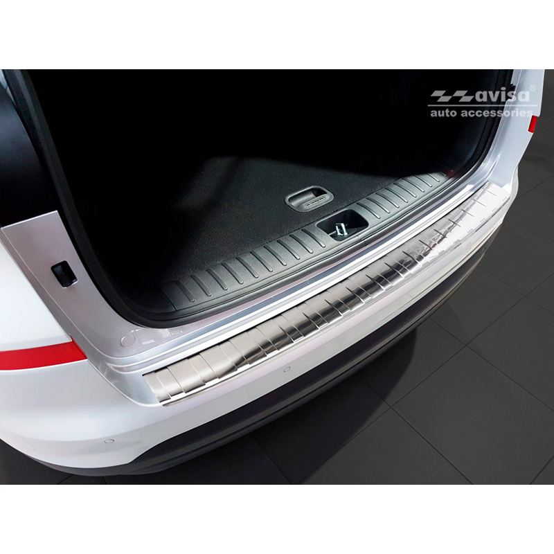 Stainless Steel Rear bumper protector  Hyundai Tucson FL 2018- 'Ribs'