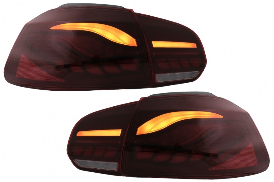 Taillights led VW Golf VI 10/08- R-look Dynamic red/Smoke
