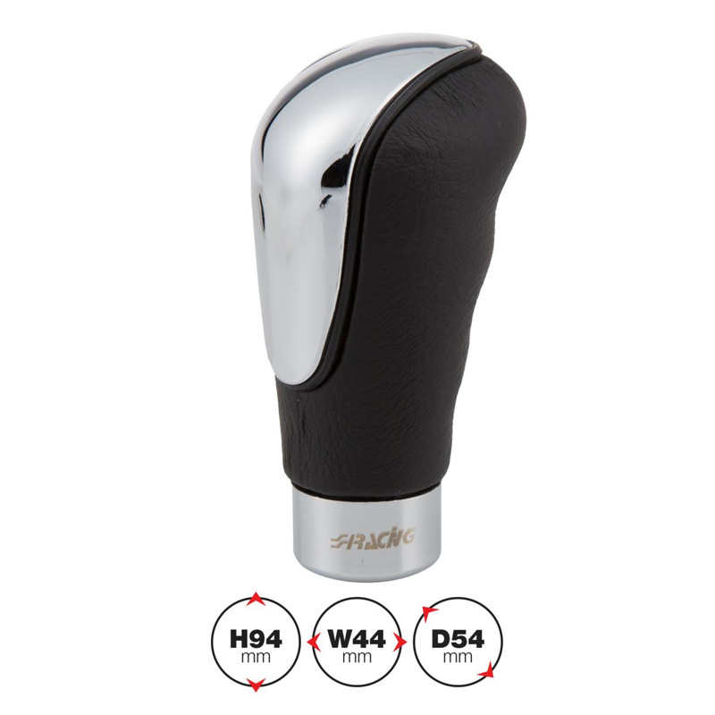 Simoni Racing Gear Knob Brio - Black/Chrome