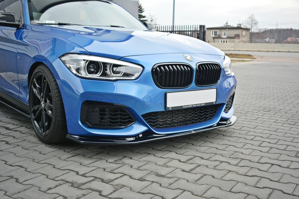 Voorspoiler passend voor BMW 1-Serie F20/F21 Facelift M-Power V3 Gloss Black