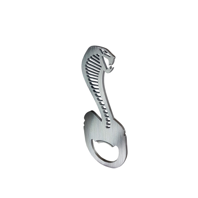 Stainless steel bottle opener - 'Cobra' (silver)