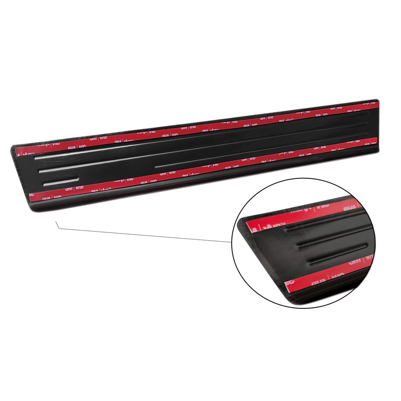 Black Stainless Steel Door sill protectors  Smart ForFour (W453) 2014-2020 & FL 2020- incl. EQ 'Special Edition' - 4-pieces