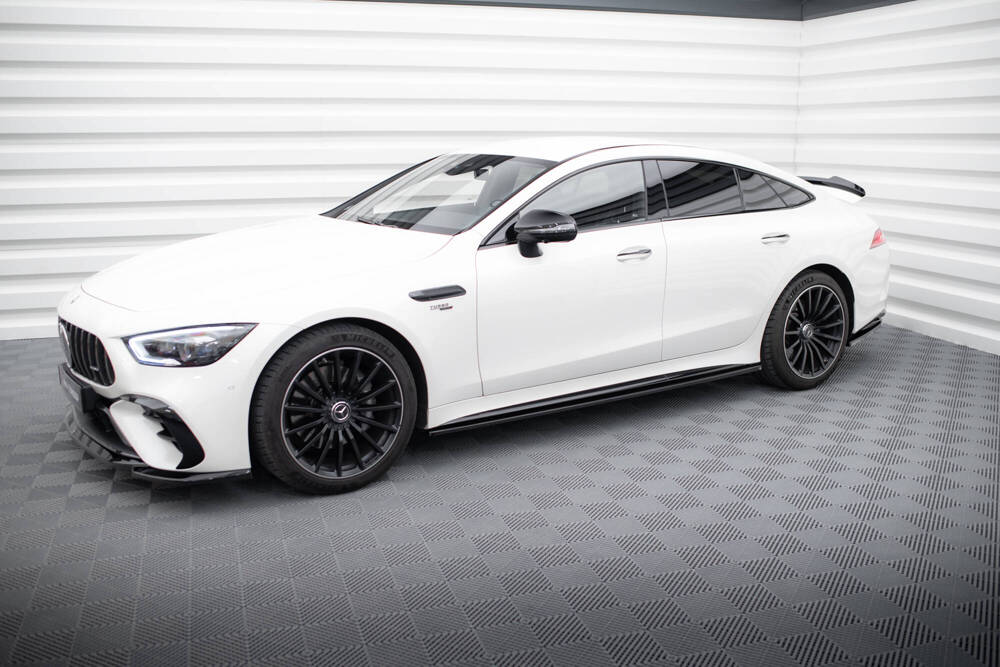 Zijskirts passend voor Mercedes AMG GT43 Maxton Glans Zwart